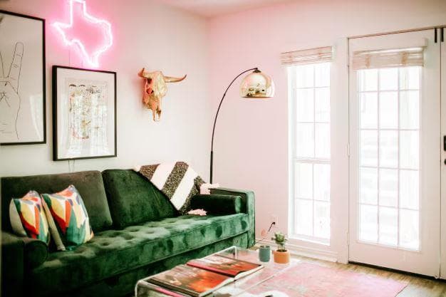 Living room featuring wood finished floors