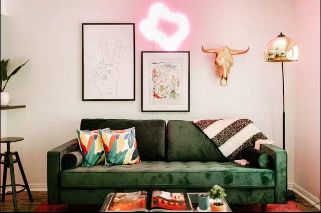 Living area featuring baseboards